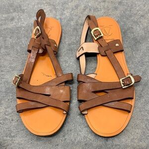 Elegant Brown Strappy Sandals